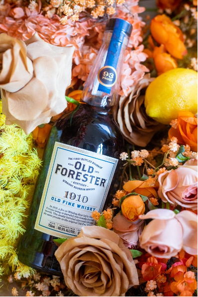 Old Forester and Flowers